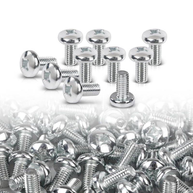 cnnell License Plate Screws Fit for Benz for Audi for Toyota for Lexus for Honda, 6mm x 16mm (#2136) Metric Phillips Pan Head (100 Per Pack) - Image 1